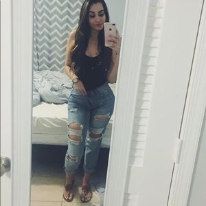 Aeropostale Boyfriend Cropped Jeans (Size 4)